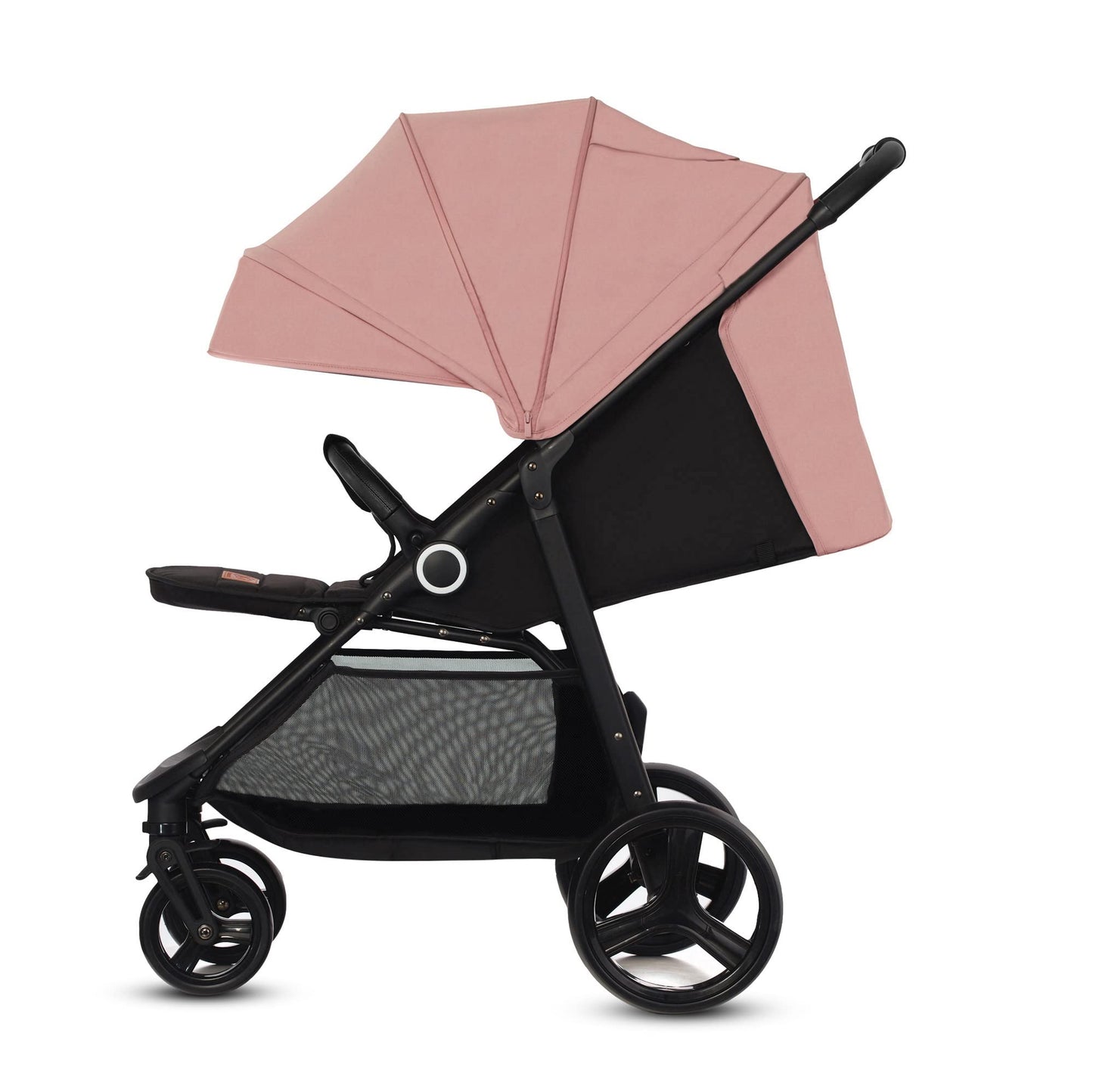 kk Kinderkraft GRANDE PLUS Silla de Paseo ligera desde Nacimiento hasta 22 kg, Plegado con una sola mano, Posición tumbada, Suspensión de todas ruedas, Capota grande XL, Grigio